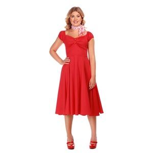 Red Vintage-Style Dress (Dolores)